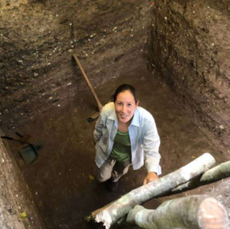 Christina C. Halperin at the Aguada 2 excavation site. Credit: Department of Anthropology, University of Montreal