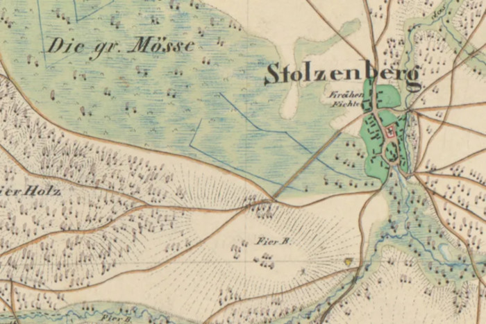 An old map that included the town. 