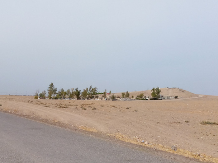 The large archaeological mound located at the ruins of Qabra, Modern Day Kurd Qaburstan