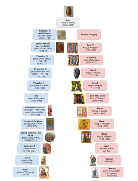 Genealogy of Duke Béla of Macsó
