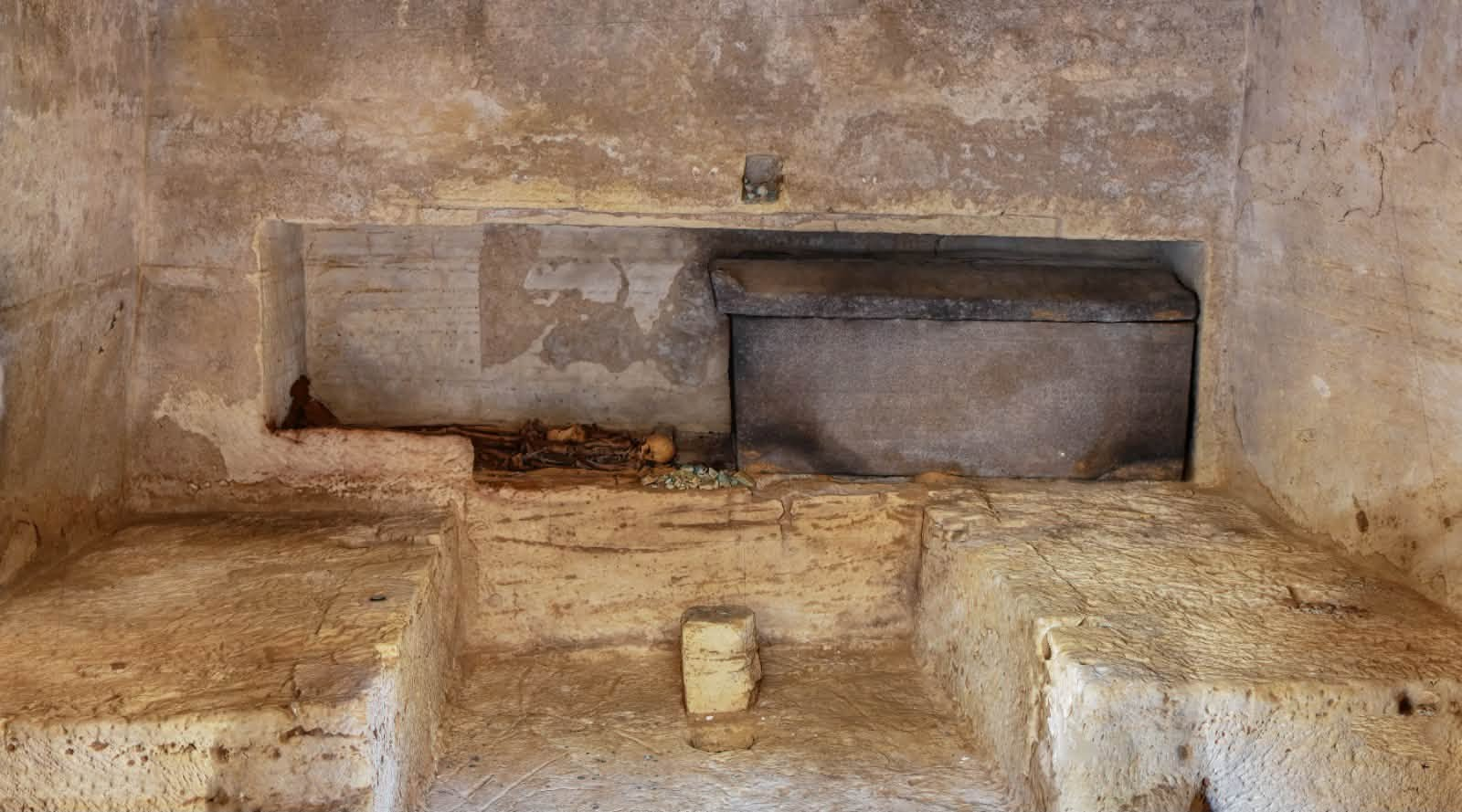 One of the tombs found at Marina el-Alamein