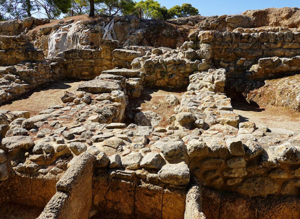 Palace of Phaistos ruins on Crete, Greece.