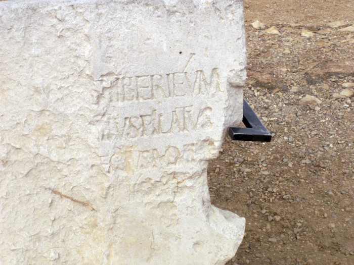 The Pilate Stone names Pontius Pilate and his office in a Latin dedicatory inscription from Caesarea Maritima