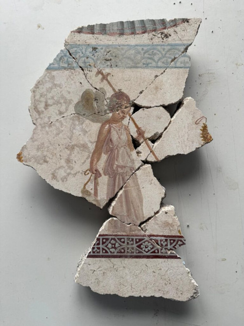 Fragments of the fresco.