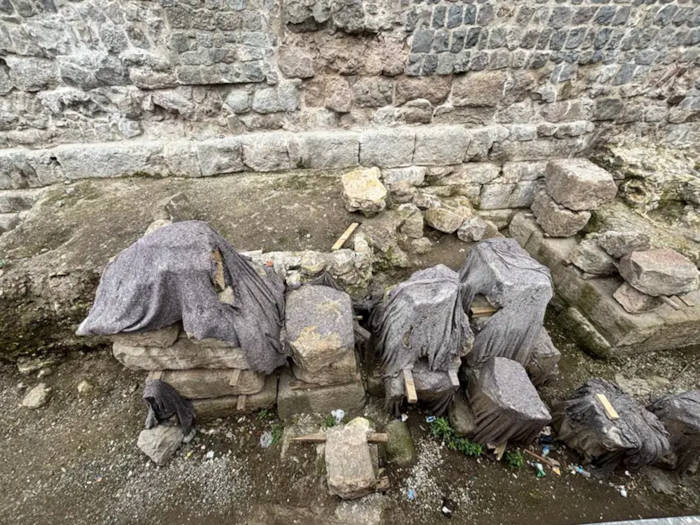 Part of the quay wall