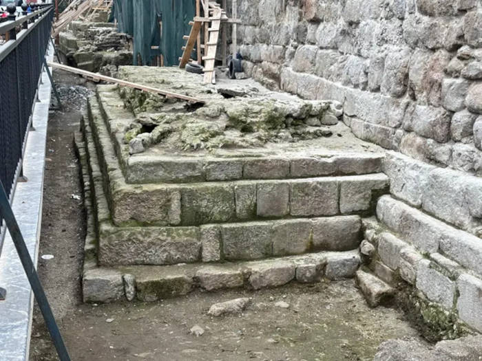 One of the features at the ancient port discovered in Trabzon
