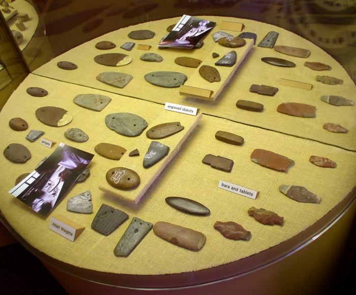 Poverty Point Artifacts and Trade Objects Display