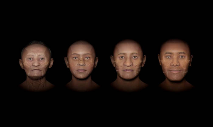 The faces behind the masks reconstructed using sophisticated techniques.