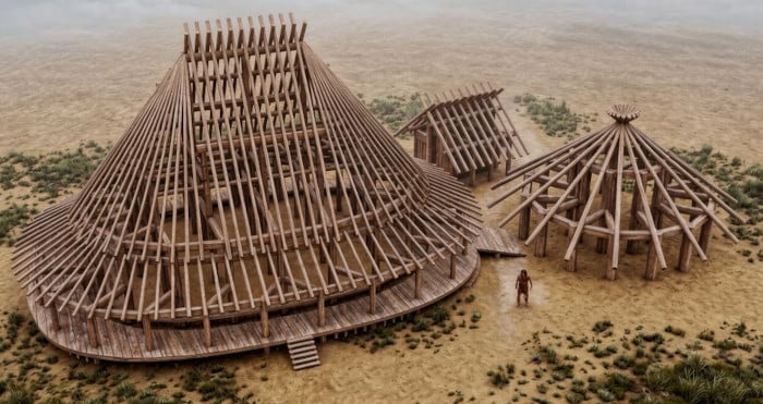 A representation of the three buildings.