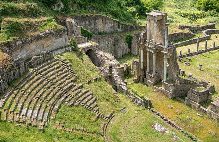 Example of a Roman theater, Volterra, Italy