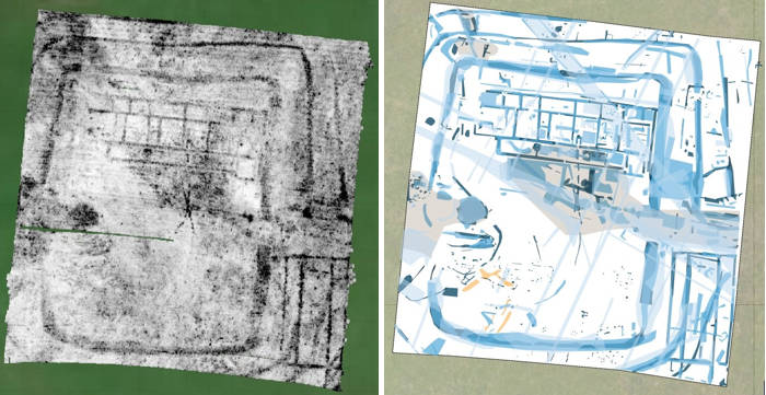 Geophysical scan results image and interpretation.