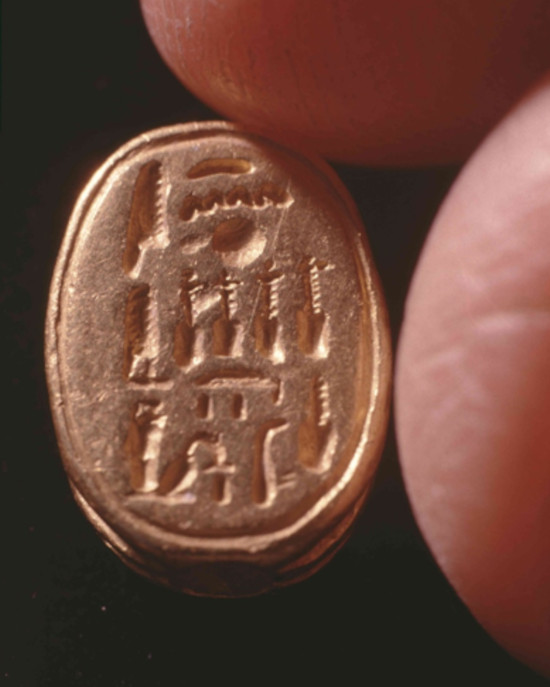 The gold Uluburun Nefertiti Scarab