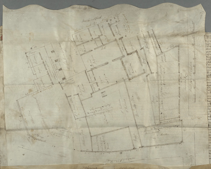 Property plan of the parish of St Ann Blackfriars, drawn up in 1668