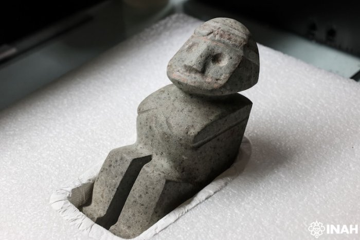 Small statue recovered from Templo Mayor Offerings 186, 187, and 189. A total of 43 sculptures were discovered during excavations in 2023