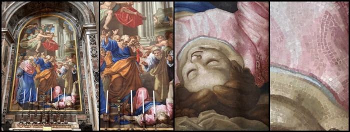 our detailed images of the mosaic altarpiece from the Altar of the Lie. 