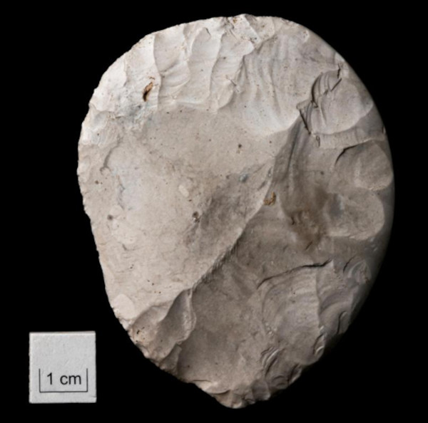 Disc shaped flint knife found at Bulford