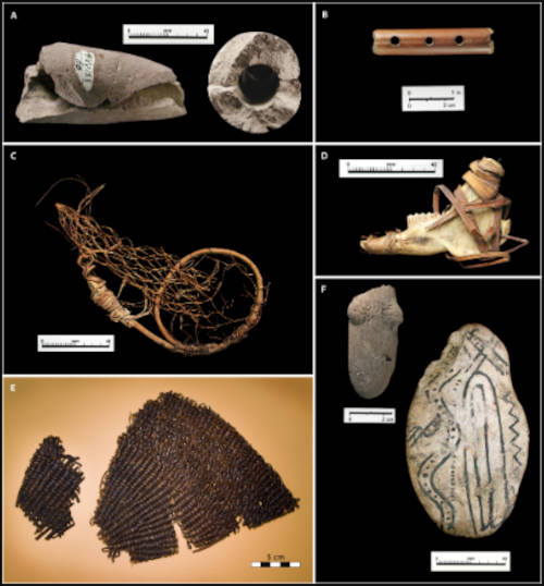 美國岩棚出土的物質文化實例。