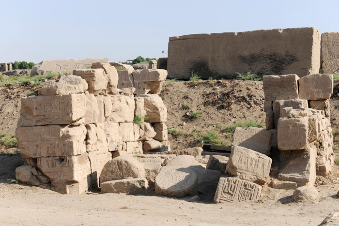 Remnants of the gate of Rameses III.