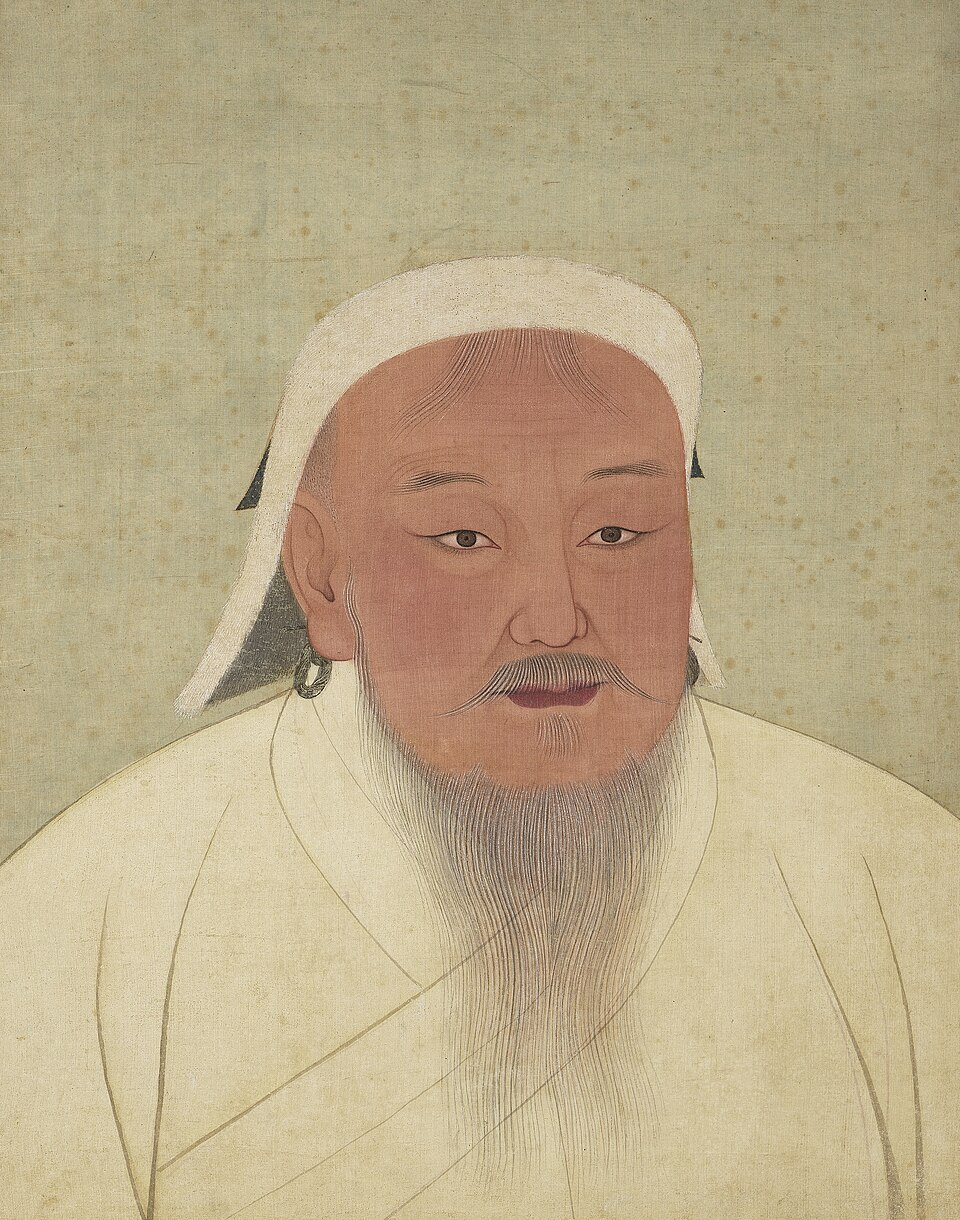 Traditional Painting of Genghis Khan, painted in the 14th century during the Yuan Dynasty