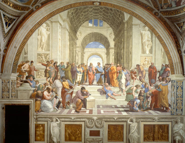 Raphael's "School of Athens" depicts great teachers of antiquity.