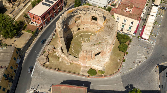 Aerial view of the Temple of Venus, Naples