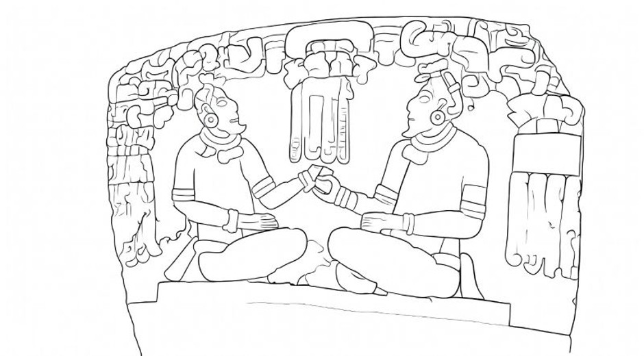 Preliminary drawing of Stela 2