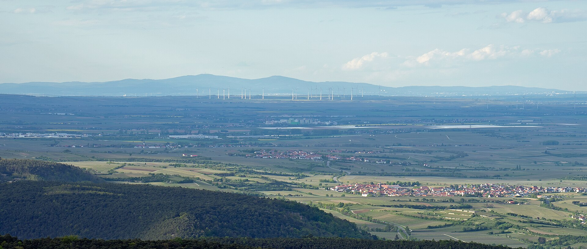View of the Taunus Mountains located in the German state of Hesse