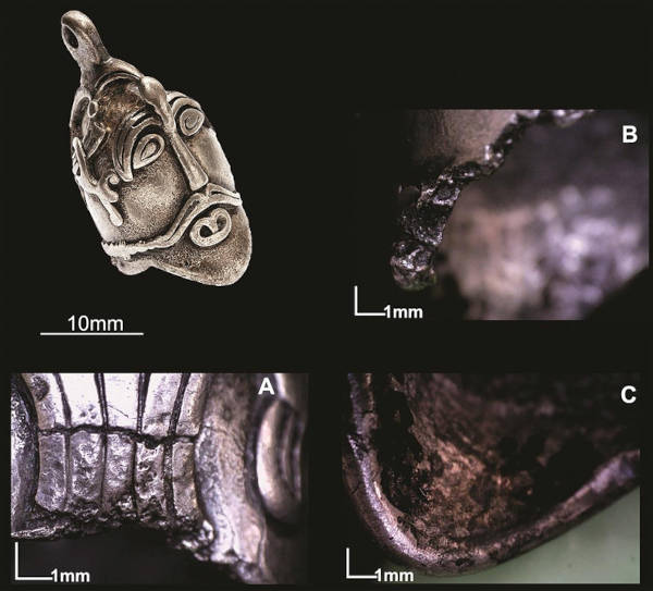 Micro traces on the Aska head.