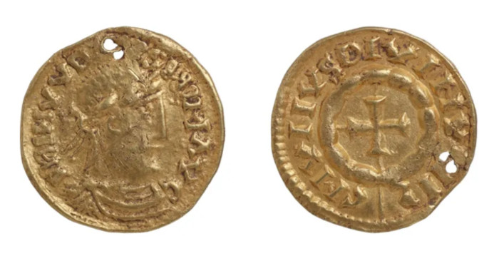 The rare gold coin pendant discovered in Norfolk in 2024