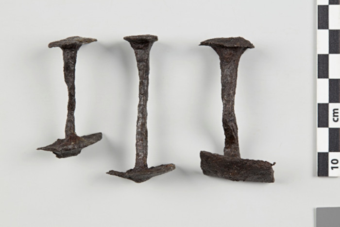 Some of the few preserved clinker nails from Oluf Olsen’s excavation in the 1960s.