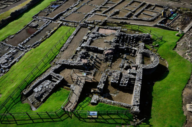 Vindolanda Roman Fort aerial view.
