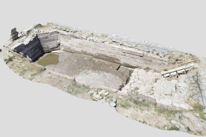 3D reconstruction of the ancient Roman water basin at Gabii