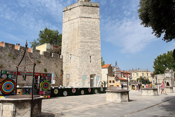 Medieval fortifications in present-day Zadar 