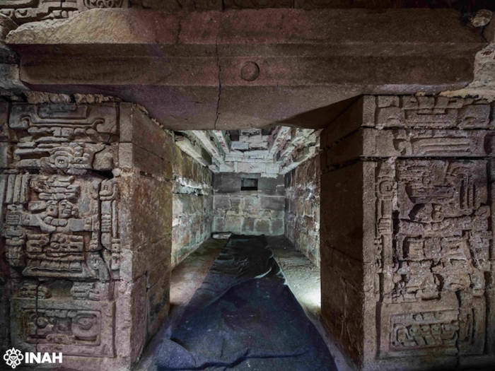 Open entrance to the burial chamber.