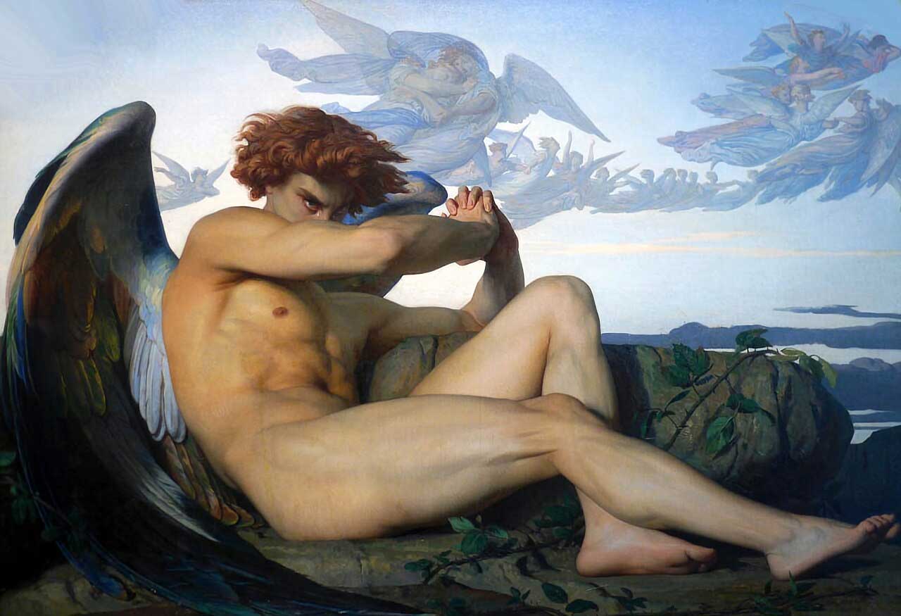 "The Fallen Angel" (1847) — Alexandre Cabanel. Oil on canvas, Musée Fabre, Montpellier.