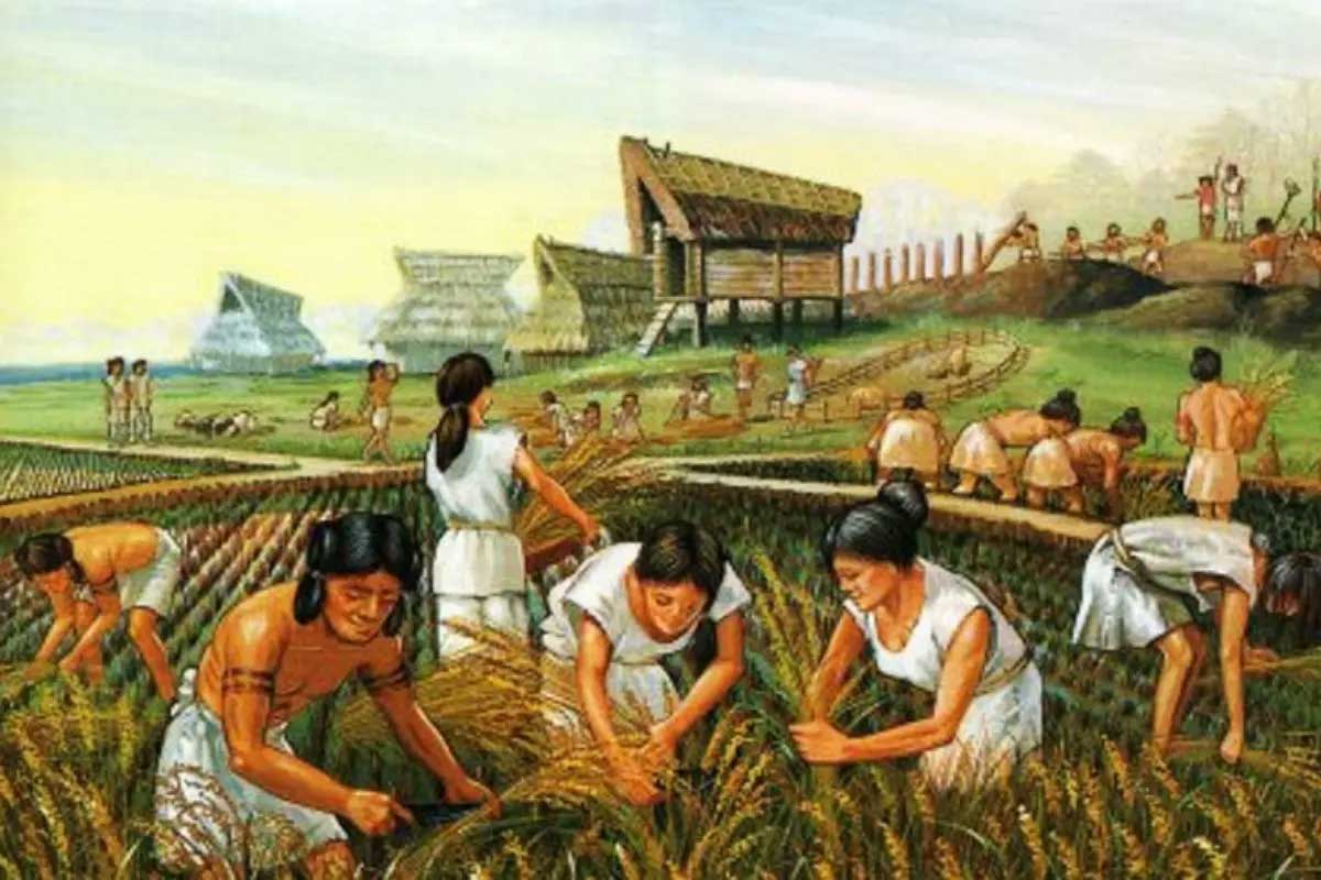 Depiction of early agricultural practices in ancient Mesopotamia.