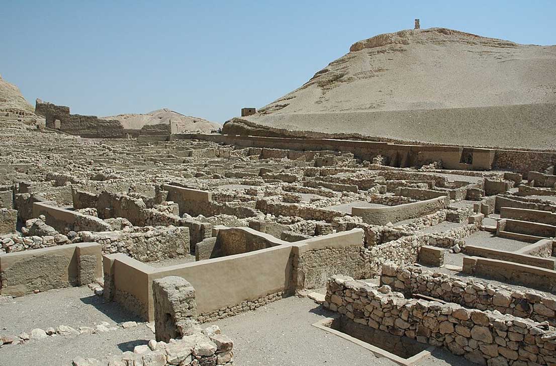 The ancient Egyptian workers village, Deir el-medina, where the workers from the Valley of the Kings lived, closed to modern Luxor.
