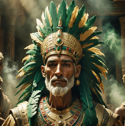 AI-generated image of King Quetzalcóatl