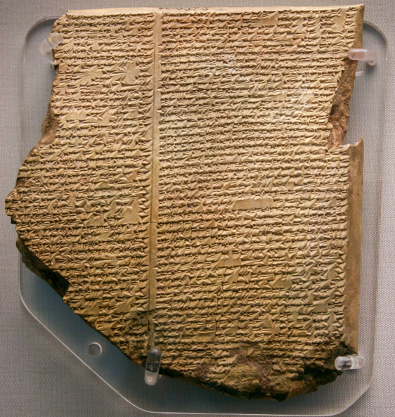 The Flood Tablet (Tablet XI of the Epic of Gilgamesh), British Museum, London — the cuneiform account of a great flood that predates the biblical narrative by a thousand years. 