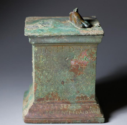 The most recent inscription discovered in the urban area of Nida on a pedestal.