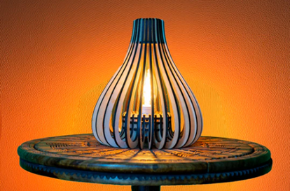 Volcano Wooden Table Light