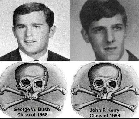 Οι προεδρικές εκλογές του 2004, όπου και οι δύο υποψήφιοι, ο Τζορτζ Μπους ο νεότερος και ο Τζον Κέρι, ήταν μέλη του Skull and Bones.