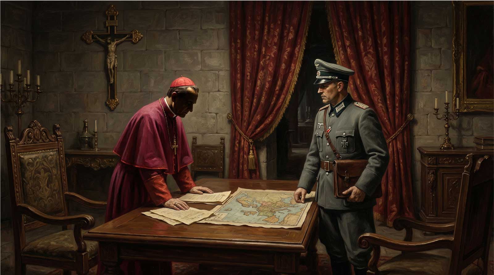 Secret negotiations between the Vatican and Nazi Germany. (Image: AI-generated)