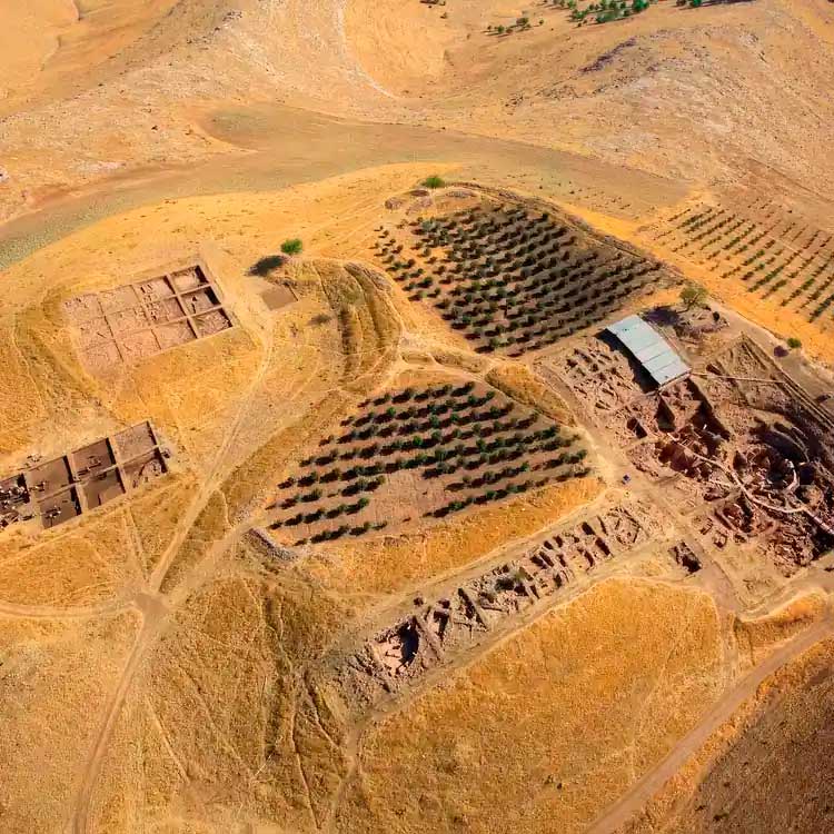 Modern protective covering over Göbekli Tepe, a UNESCO World Heritage Site. 