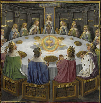 King Arthur’s knights, gathered at the Round Table