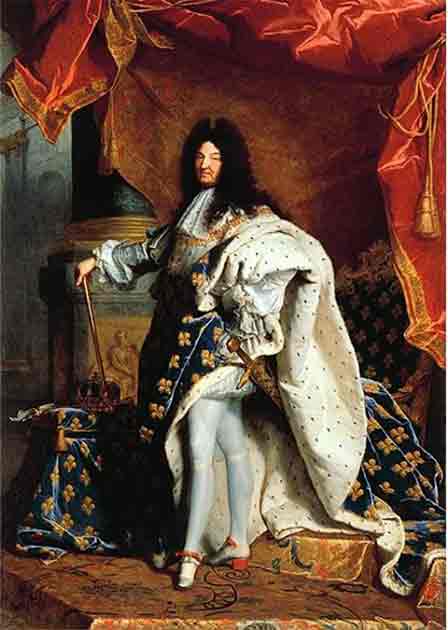 King Louis XIV with Joyeuse by Hyacinthe Rigaud, 1701. (Public Domain)