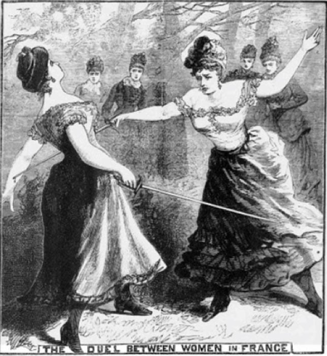 Madame Marie-Rose Astie de Valsayre en duelo con Miss Shelby. (bolígrafos venenosos)