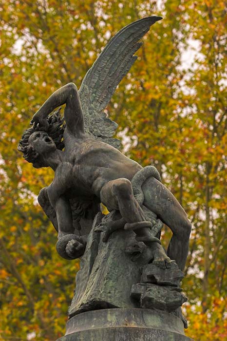 Statue of the Fallen Angel by Ricardo Bellver, 1877, Spain.