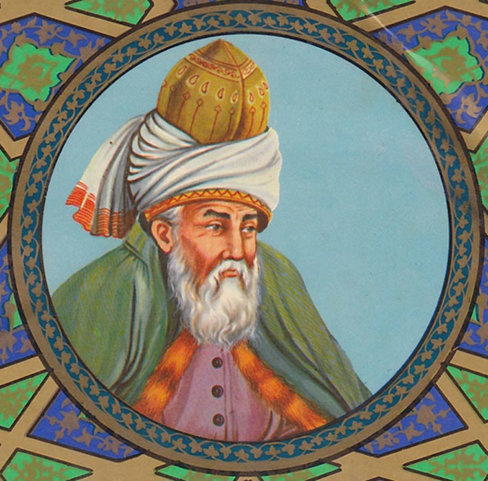 Artist’s depiction of Rumi, 1890.