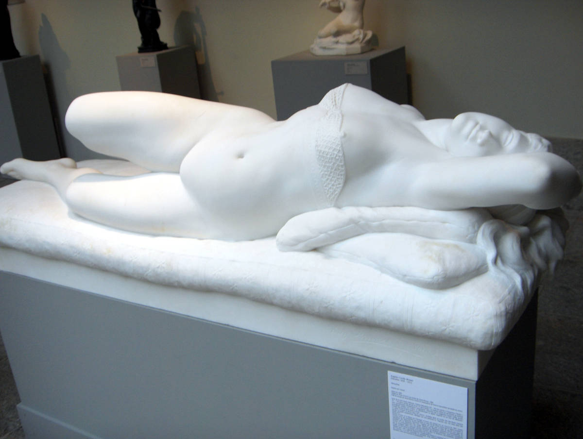 The so-called “Whore Empress” sculpture of Messalina, made by Eugene Cyrille Brunet in 1884, on display in Rennes Museum of Fine Arts